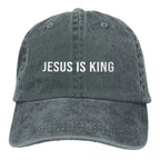 King Snapback Baseball Cap for Men and Women – Sun Visor Protection Hat with Jesus God Cross Design