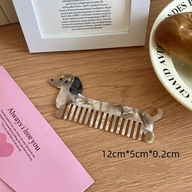 Creative Cartoon Anti-Static Acetate Hair Comb – Cute and Lovely Hairdressing Accessory for Hair Care and Scalp Massage
