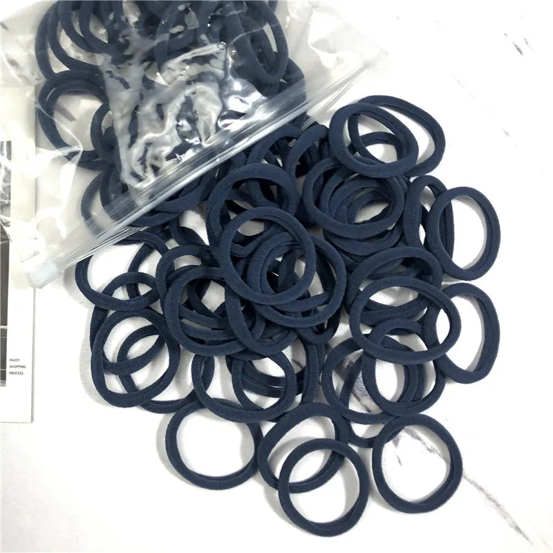20/50pcs Hair Bands for Women & Girls – Basic 4cm Elastic Hair Ties for Ponytails