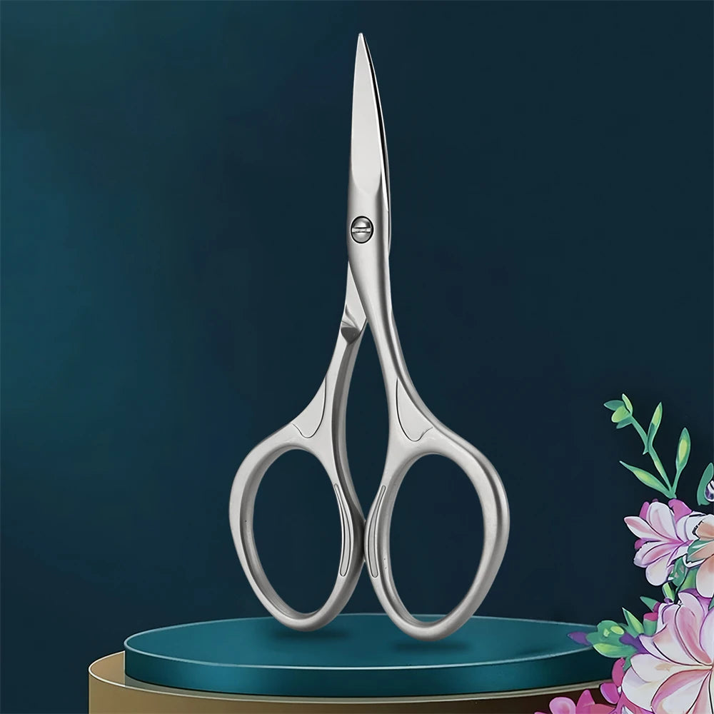 Professional Eyebrow Scissors & Manicure Trimmer – Nose Hair, Dead Skin, and Cuticle Cutter for Nail Art