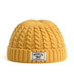 BROOKLYN Knitted Beanie – Warm Wool Hat for Men & Women, Simple Solid Skullies, Autumn & Winter Fashion Cap