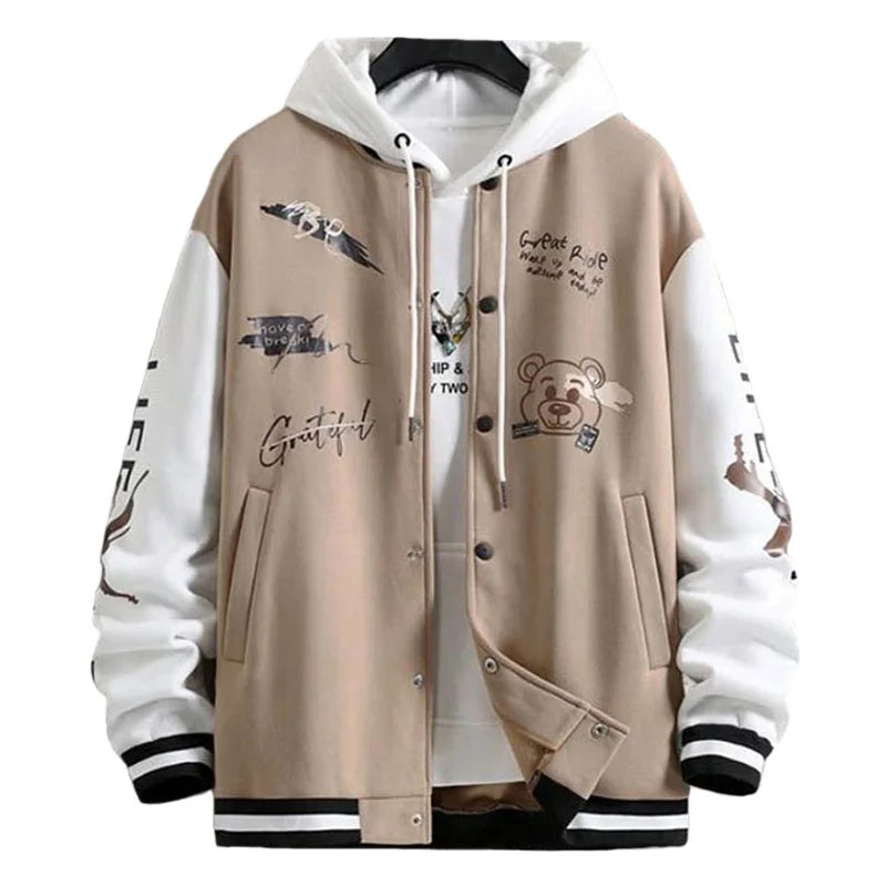 Men’s Spring & Autumn Casual Jacket – Sporty Golf & Baseball Style