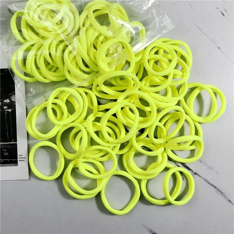 20/50pcs Hair Bands for Women & Girls – Basic 4cm Elastic Hair Ties for Ponytails