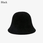 Thick Knitted Bucket Hat for Women – Warm Fisherman Beanie, Cold-Proof Casual Panama Cap for Fall & Winter”