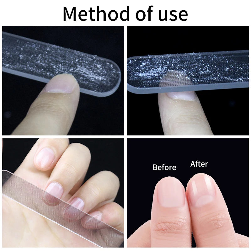 Crystal Glass Nail File – Fine Polishing Mini Nail Polisher for Manicure Care