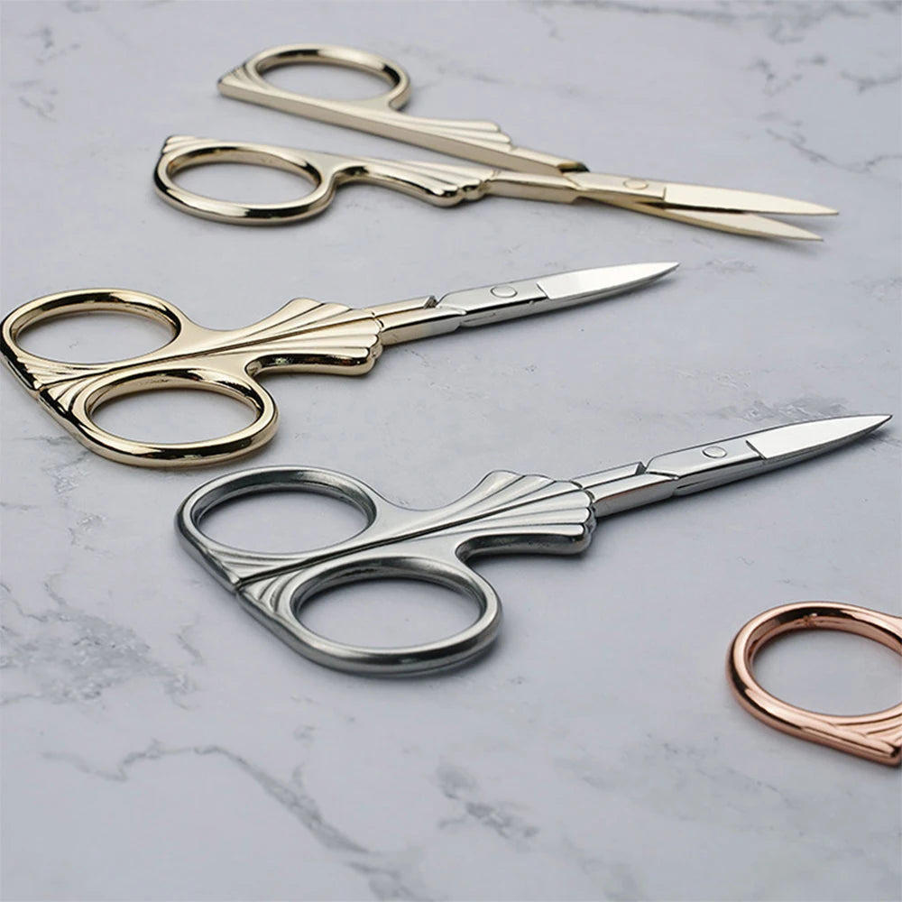 Vintage Stainless Steel Eyebrow Trimming Scissors