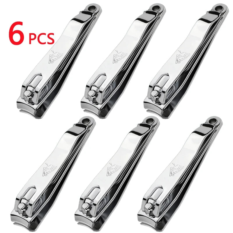 Stainless Steel Nail Clippers – Sharp Curved Edge Cutter with Swing-Out Nail Cleaner
