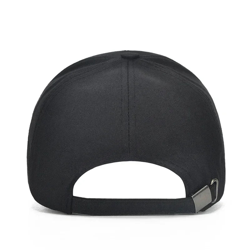 Canvas Long-Brim Snapback Cap – Casual Summer Hat for Men & Women, Sun-Blocking Design