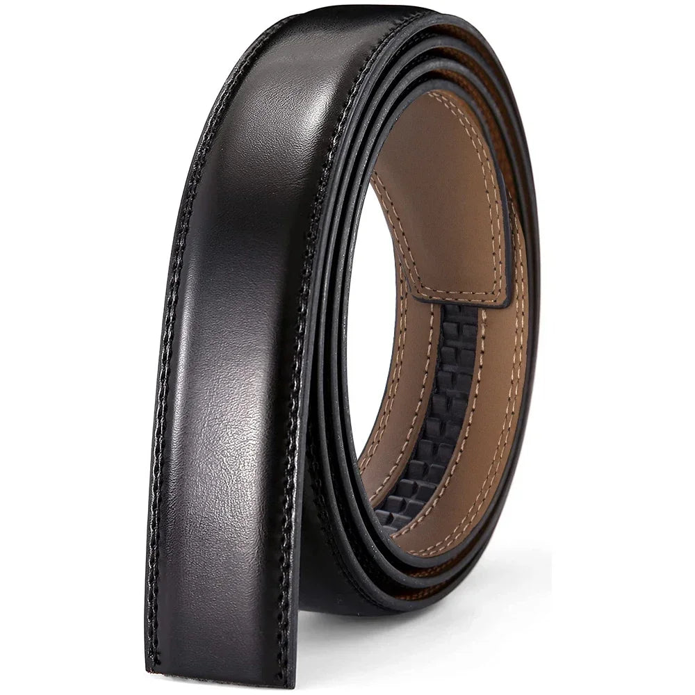 Women Belts Large Size Belt No Buckle for Automatic Buckle Genuine Leather Belts Without Buckle Cowskin High Quality