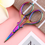 Retro Stainless Steel Tailor Scissors – Crane-Shaped Small Embroidery & Cross-Stitch Scissors for DIY Crafts and Home Use