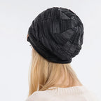 Women’s Winter Hot Sale Hat – Fashionable Slouchy Warm Multicolor Knitted Beanie, Trendy Design