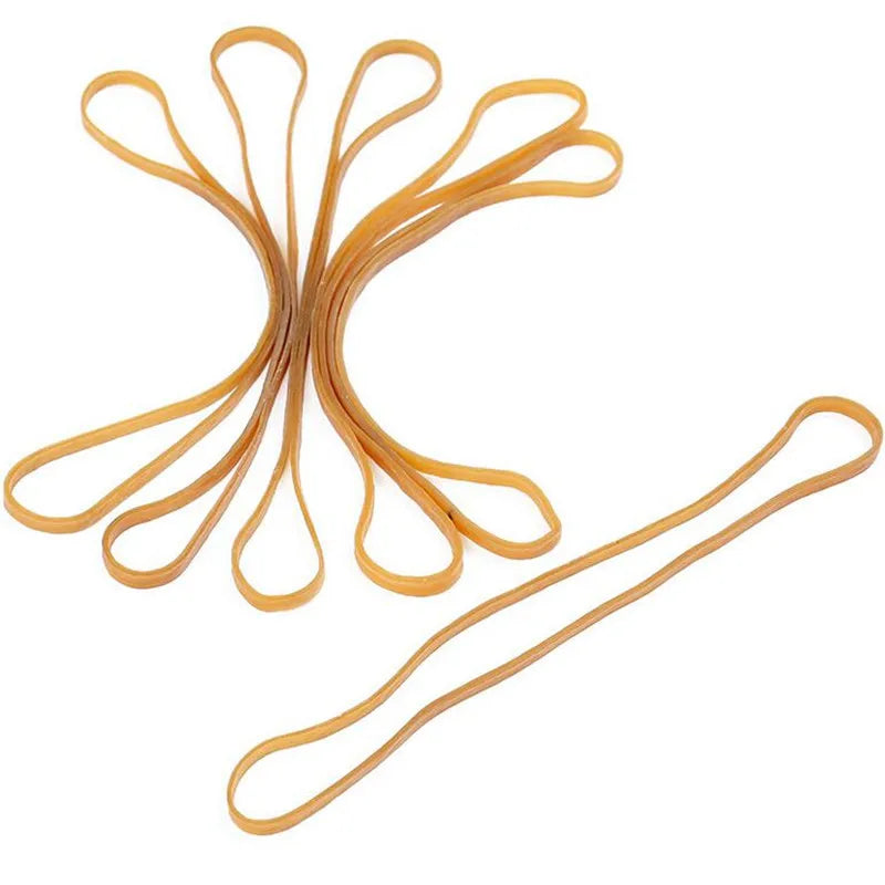 Large Heavy-Duty Rubber Bands – 50pcs Office & File Elastics (127 × 4 mm)