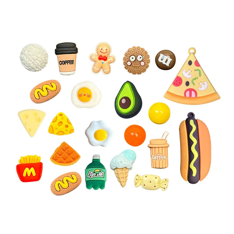 Trendy Detachable Crocs Shoe Flower – DIY Cartoon Food Charm Accessory with Premium Finish