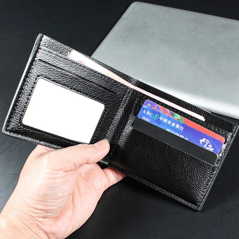 Men's Wallet Leather Men Wallets Premium Product  Artificial leather Wallets for Man Short Black Walet Portefeuille Homme