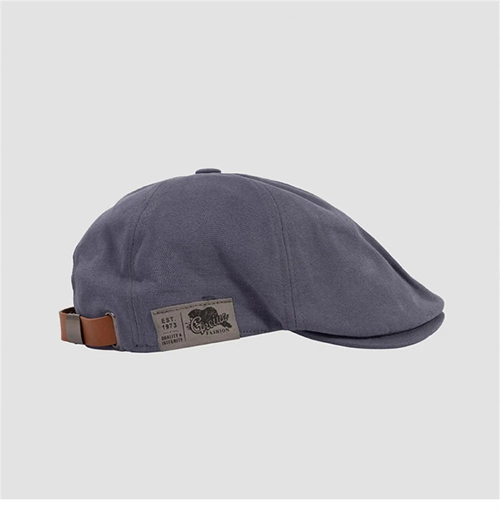 Retro Newsboy Cap – Classic British-Style Ivy & Beret Hat for Men and Women