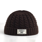 BROOKLYN Knitted Beanie – Warm Wool Hat for Men & Women, Simple Solid Skullies, Autumn & Winter Fashion Cap