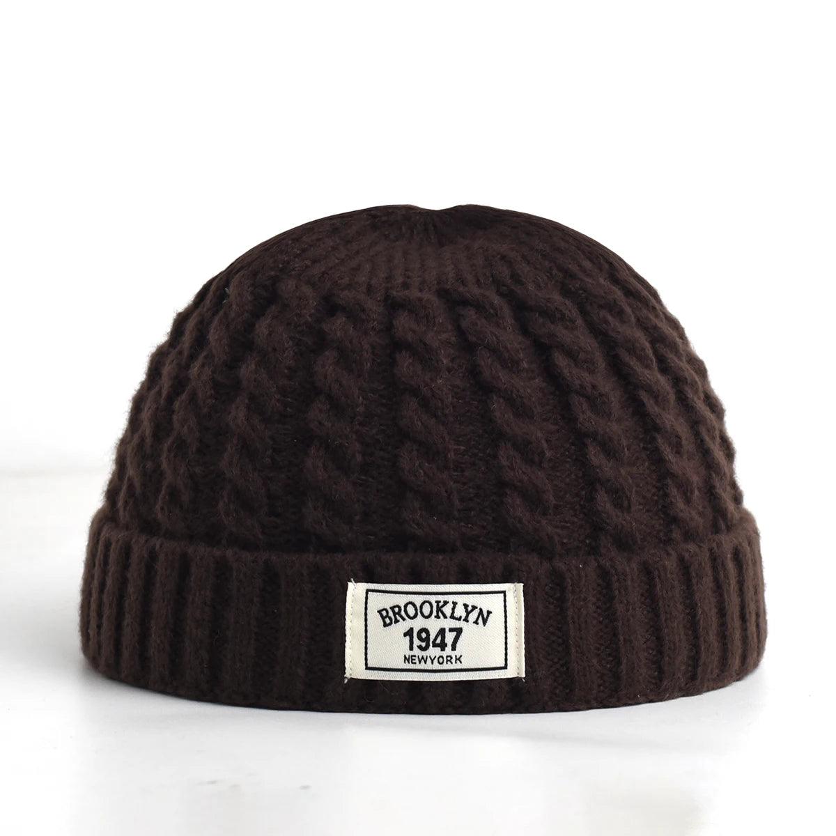 BROOKLYN Knitted Beanie – Warm Wool Hat for Men & Women, Simple Solid Skullies, Autumn & Winter Fashion Cap