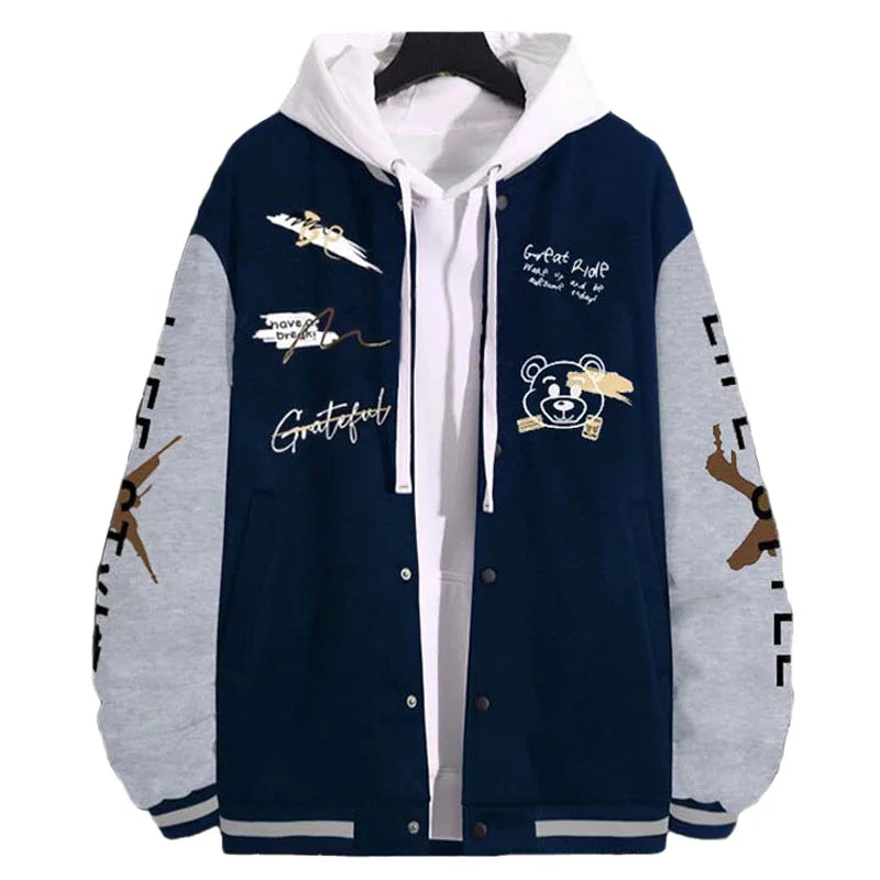 Men’s Spring & Autumn Casual Jacket – Sporty Golf & Baseball Style