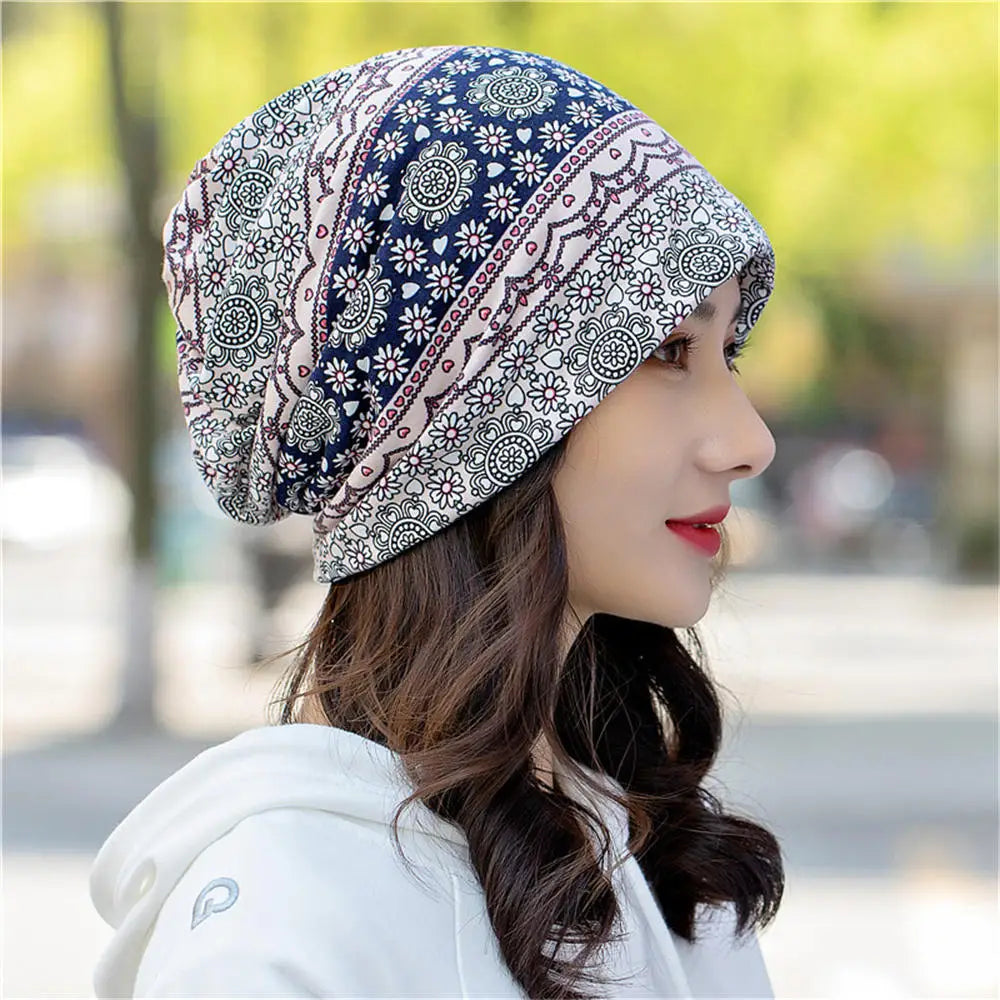 Women’s Spring Beanie Hat – 2-Way Wear, High-Quality Knit, Festival Gift