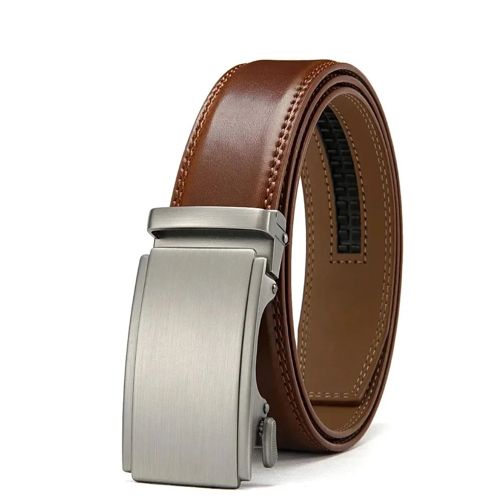 Automatic Buckle Men Belts Luxury Brand Belts For Men Leather Strap Casual Business For Men's Gifts Easy Style