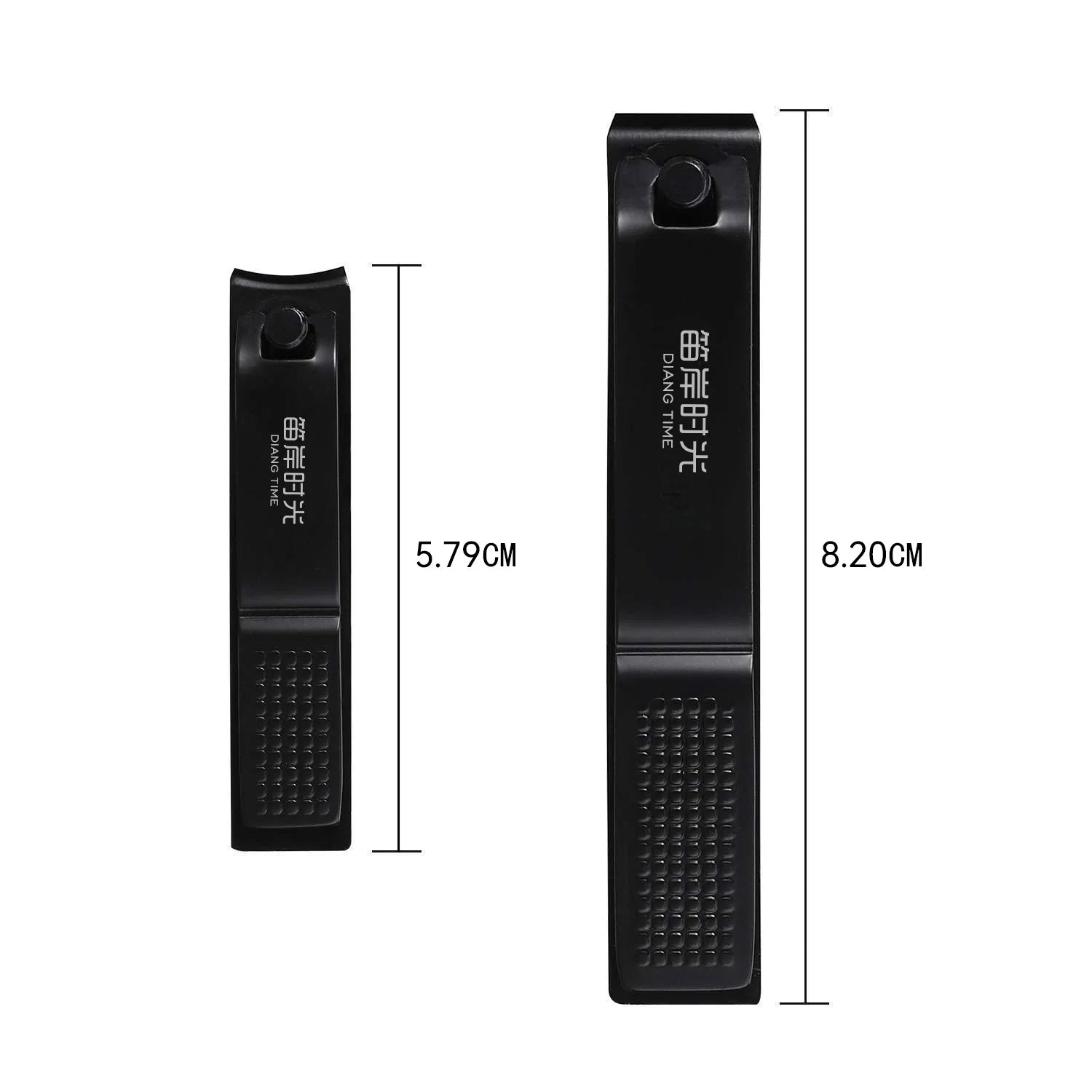 2-Pack Black & Silver Nail Clippers – Sharp, Non-Slip Stainless Steel Trimmers for Easy Manicure