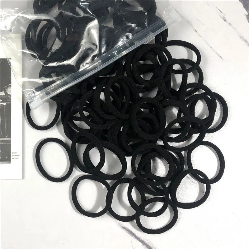 20/50pcs Hair Bands for Women & Girls – Basic 4cm Elastic Hair Ties for Ponytails