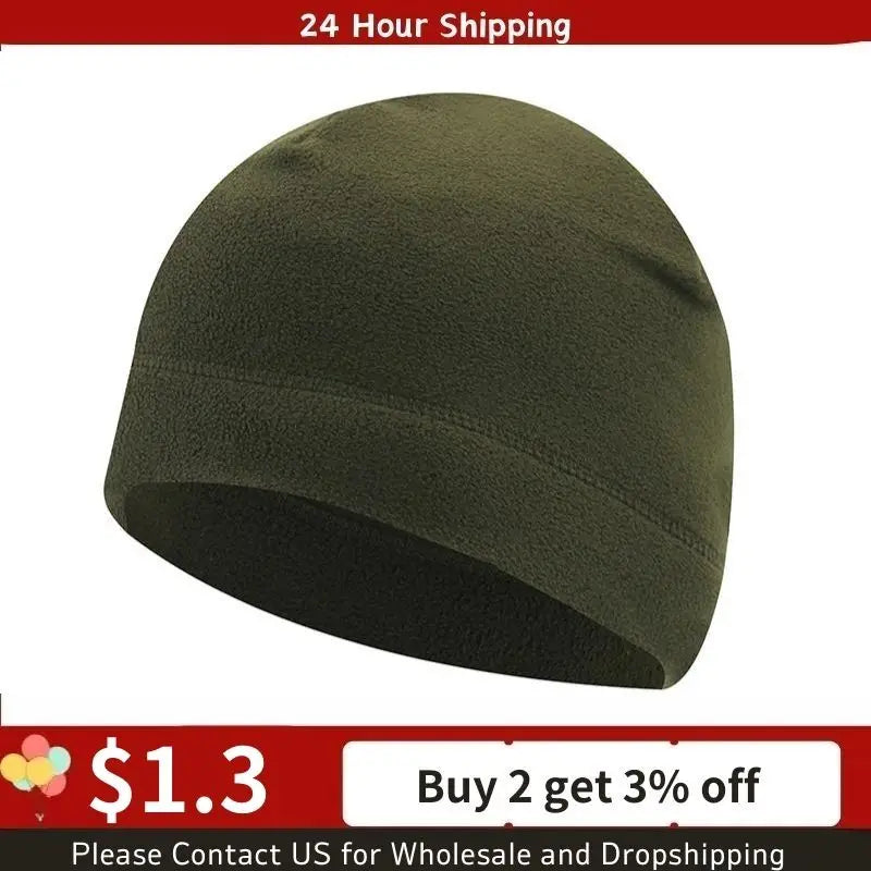Fleece Winter Hat – Tactical Windproof Outdoor Cap for Hiking, Hunting & Military