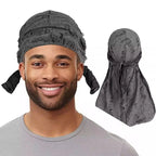 Ripped Long-Tail Pirate Hat for Men & Women – Elastic Hip-Hop Durag Headwrap