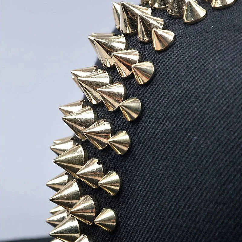 Hip Hop Street Dance Flat Brim Cap – Five-Row Plastic Rivets Bboy Baseball Hat for Men