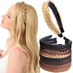 Retro Non-Slip Hair Bands for Women and Girls – Fishbone Twist Headband for Braids