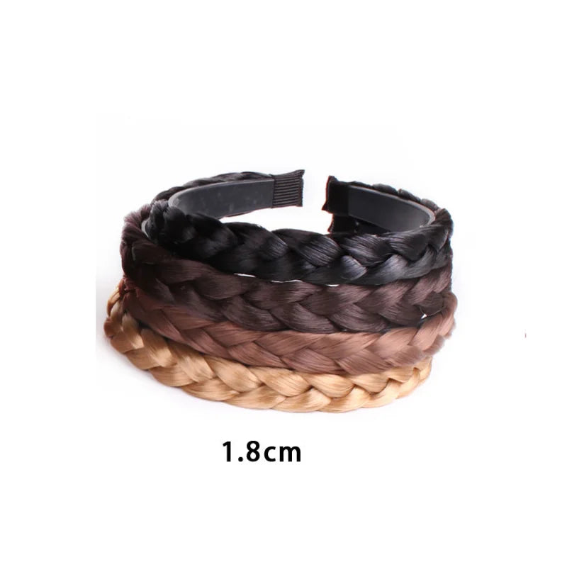 Retro Non-Slip Hair Bands for Women and Girls – Fishbone Twist Headband for Braids
