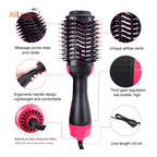 4-in-1 Women’s Hair Dryer Brush – Hot Air Styler with Straightener, Curler & Scalp Massager, Rapid Heat One-Step Volumizer