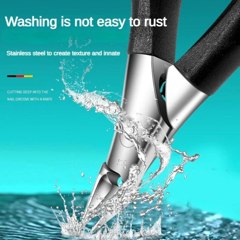 Professional Labor-Saving Nail Clippers Set 3Pcs Exfoliating Scissors Cuticle Cutter Pedicure Tool for Ingrown Toenails