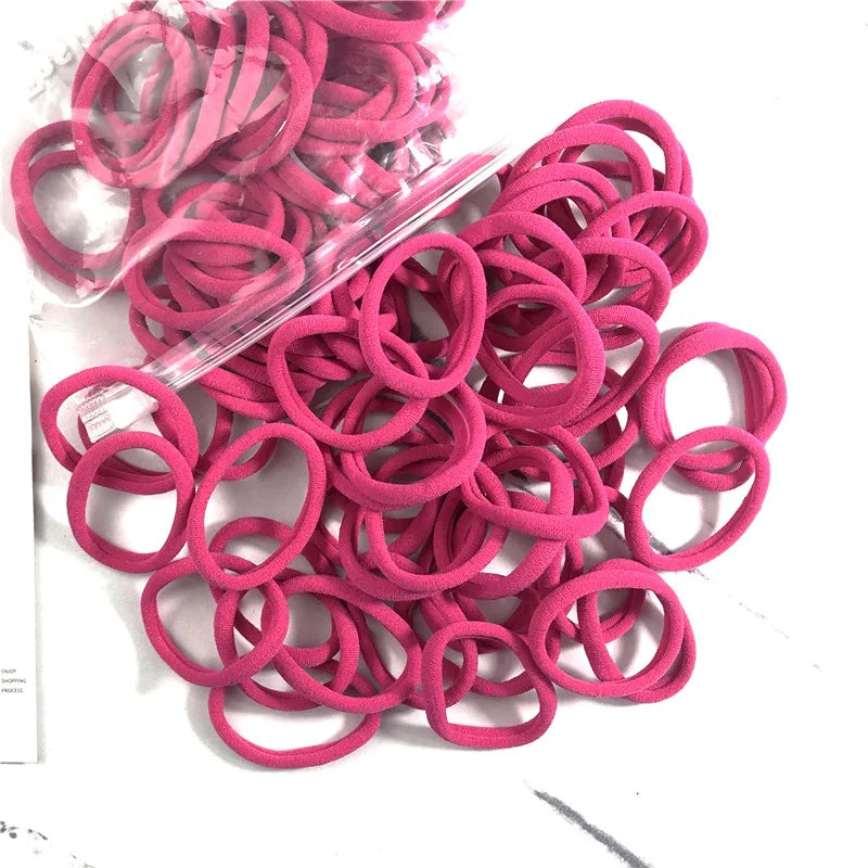 20/50pcs Hair Bands for Women & Girls – Basic 4cm Elastic Hair Ties for Ponytails
