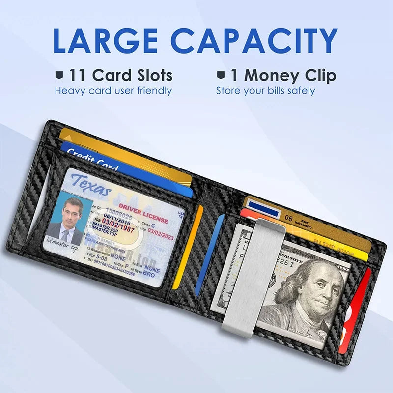 Rfid Leather Men Wallets Money Bag Slim Thin Card Holder Wallet  Male Small Short Purse Black Billfold Walet Gifts