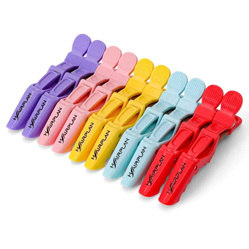 10pcs Hairdressing Alligator Hair Clips – Plastic Clamps for Sectioning, Styling, and Hair Accessories