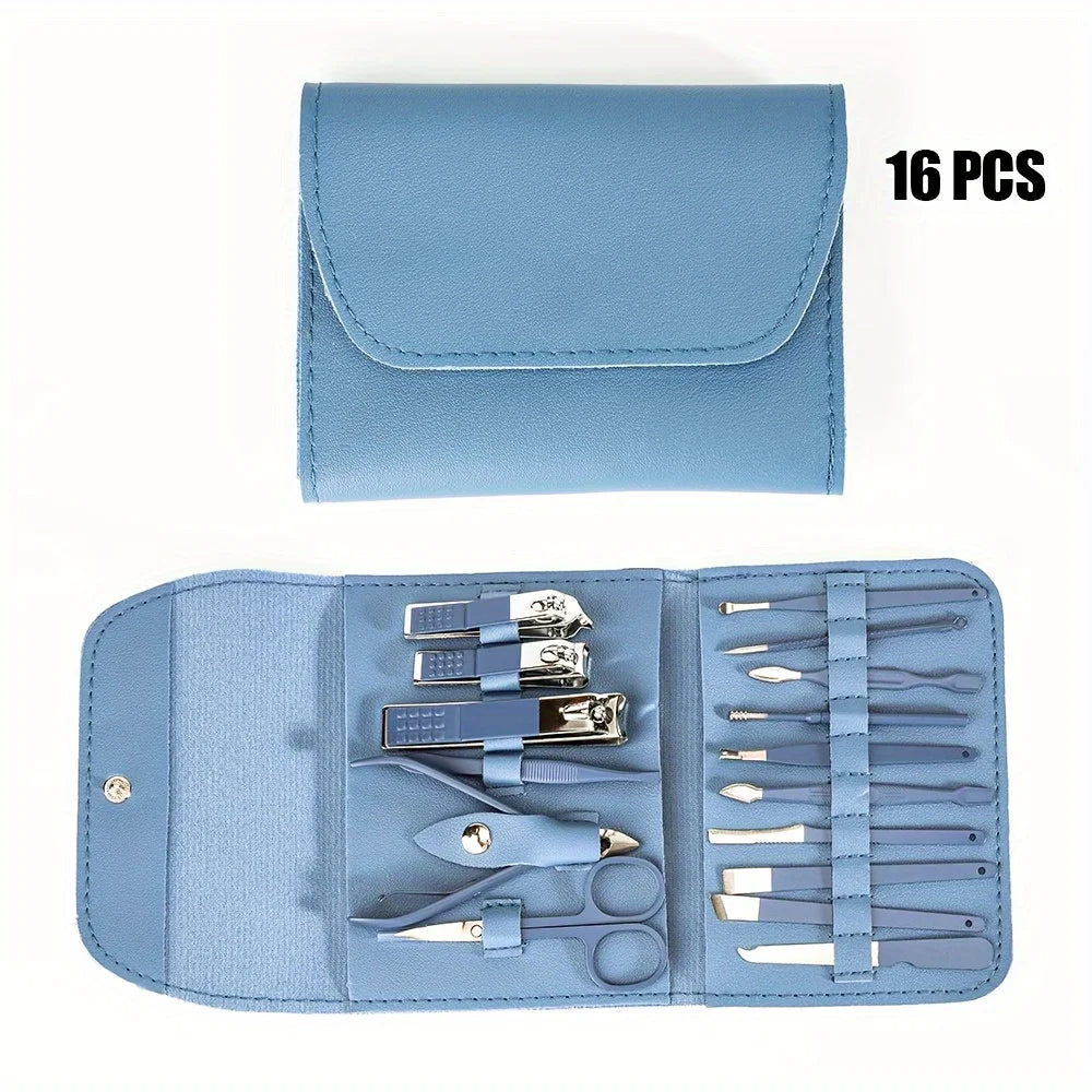 Nail Clippers Manicure Tool Set, With Portable Travel Case, Cuticle Nippers And Cutter Kit, Professional Nail Clippers Pedicure