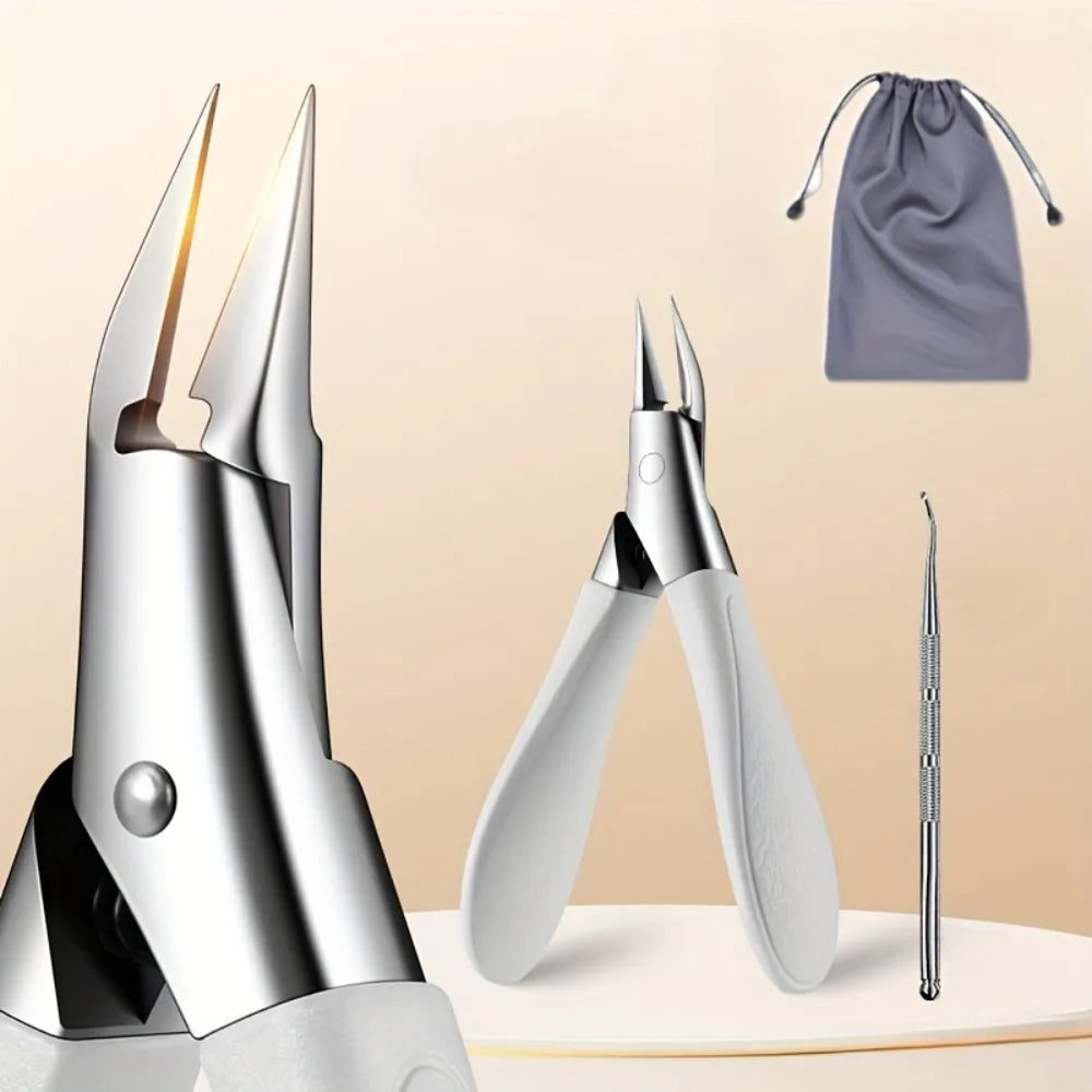 Professional Labor-Saving Nail Clippers Set 3Pcs Exfoliating Scissors Cuticle Cutter Pedicure Tool for Ingrown Toenails