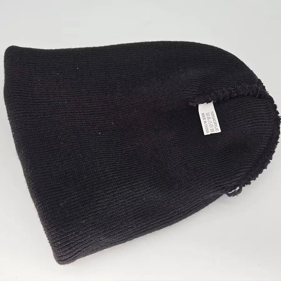 Embroidered Christian Ichthys (Jesus Fish) Knitted Beanie – Warm Winter Hat for Men and Women