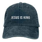 King Snapback Baseball Cap for Men and Women – Sun Visor Protection Hat with Jesus God Cross Design