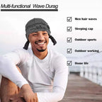 Ripped Long-Tail Pirate Hat for Men & Women – Elastic Hip-Hop Durag Headwrap