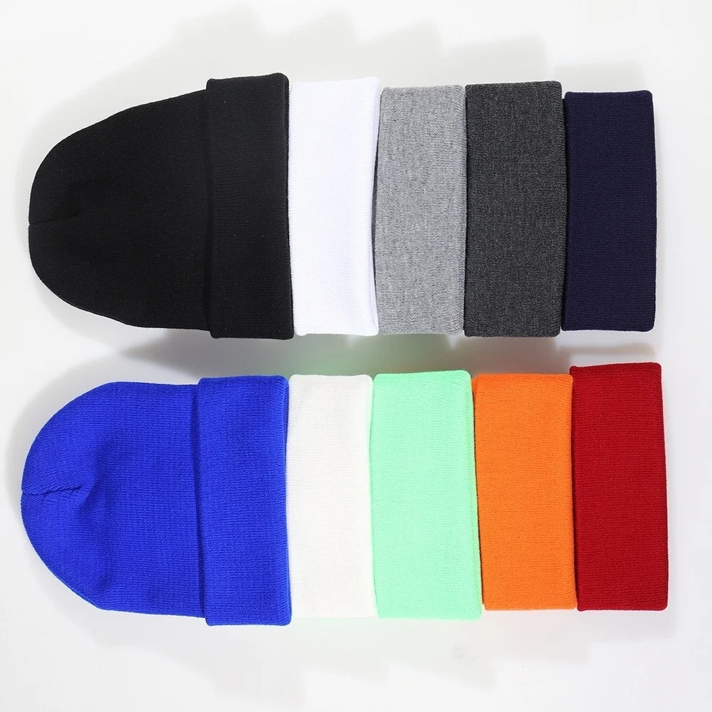 Hip Hop Coffee Cats Beanie – Unisex Knitted Cotton Hat, Casual Warm Skull Cap for Men and Women, Outdoor Style