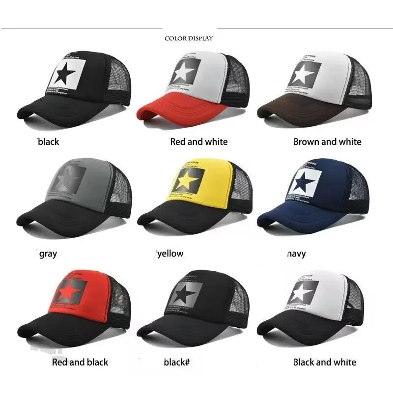 Unisex Spring Snapback Baseball Cap – Mesh Hip Hop Hat for Outdoor Casual Wear