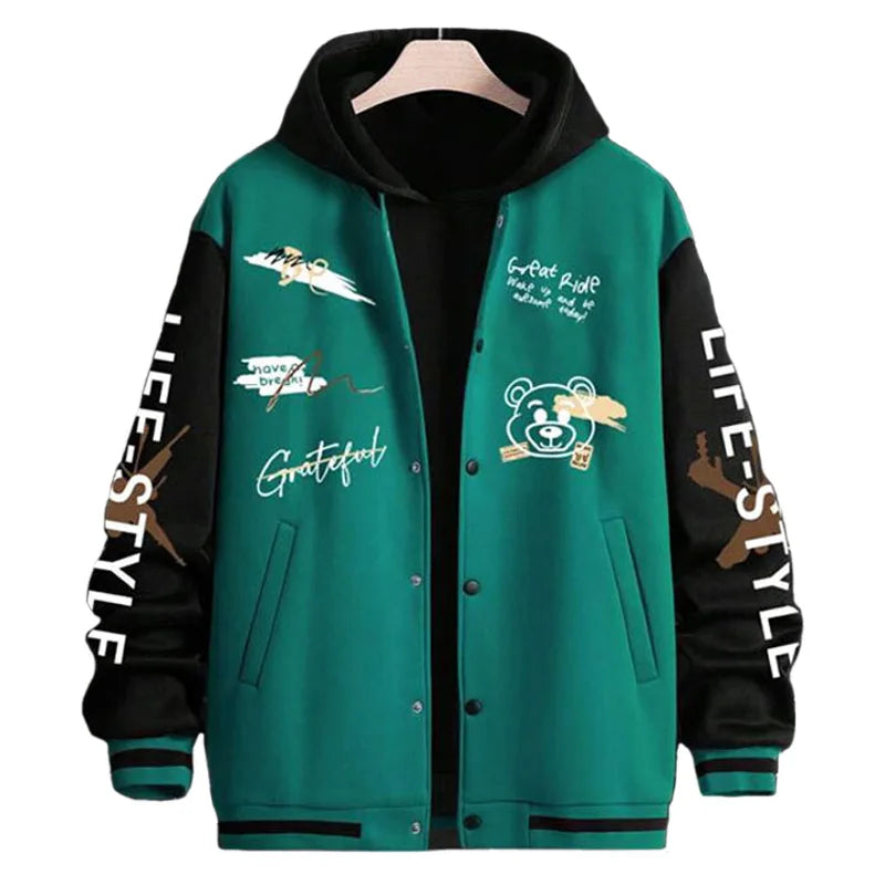 Men’s Spring & Autumn Casual Jacket – Sporty Golf & Baseball Style