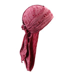 Ripped Long-Tail Pirate Hat for Men & Women – Elastic Hip-Hop Durag Headwrap