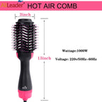 4-in-1 Women’s Hair Dryer Brush – Hot Air Styler with Straightener, Curler & Scalp Massager, Rapid Heat One-Step Volumizer
