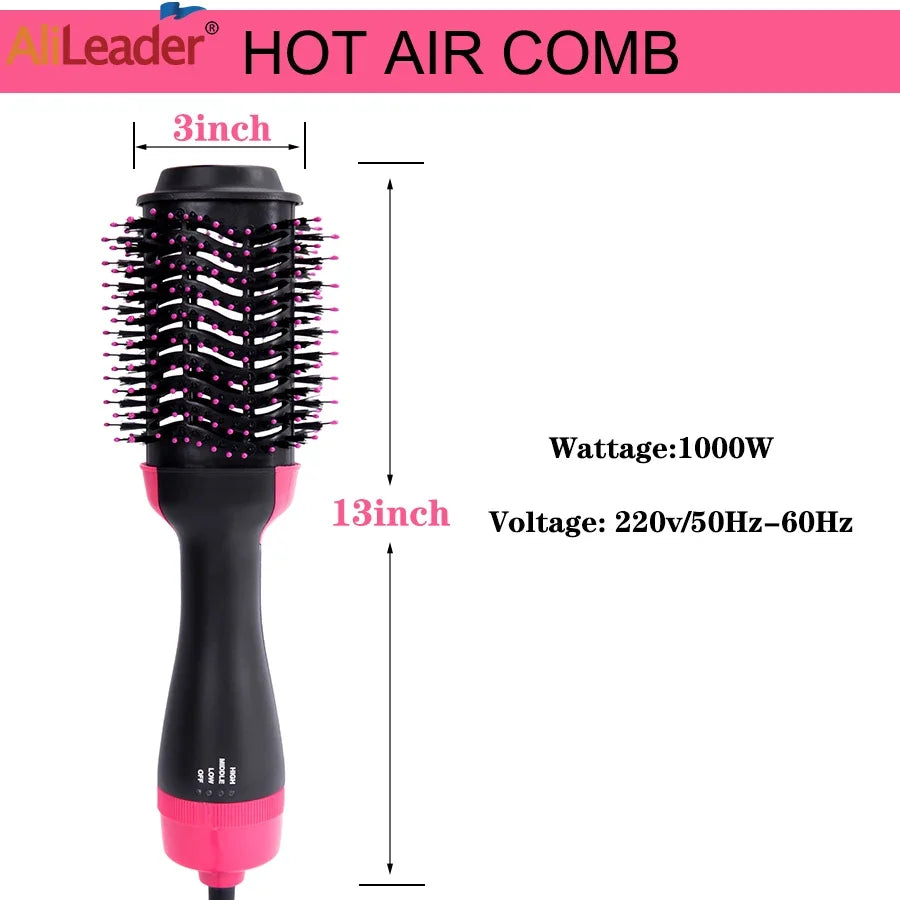 4-in-1 Women’s Hair Dryer Brush – Hot Air Styler with Straightener, Curler & Scalp Massager, Rapid Heat One-Step Volumizer