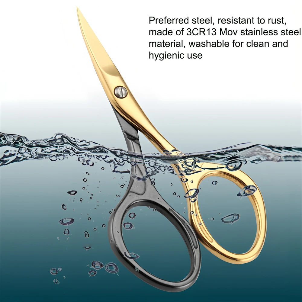 Professional Eyebrow Scissors & Manicure Trimmer – Nose Hair, Dead Skin, and Cuticle Cutter for Nail Art