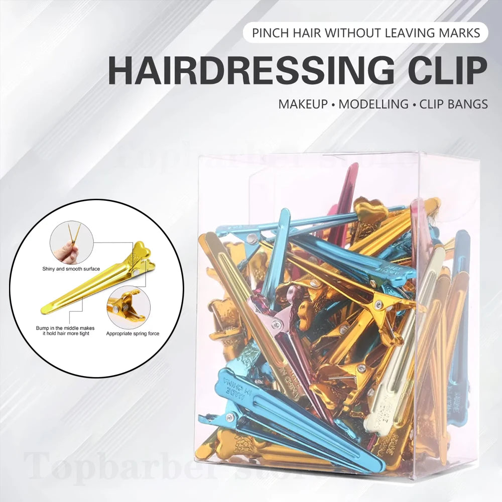 Hair Clips & Sectioning Clamps – Steel Hairdressing Clips for Styling and Barbering