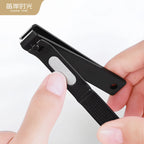 2-Pack Black & Silver Nail Clippers – Sharp, Non-Slip Stainless Steel Trimmers for Easy Manicure